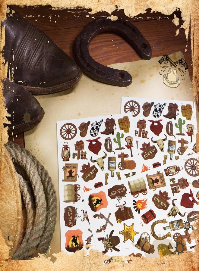 Nuesaurd 1500Pcs Western Stickers 50 Sheets Country Cowboy Stickers for Adults Waterproof Vinyl Western Themed Hat Boot Sticker for Party Favors Wild West Horse Sticker for Water Bottles Scrapbooking - Image 4
